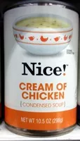 Mängden socker i Nice!, cream of chicken condensed soup