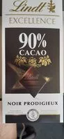 Mängden socker i Lindt Excellence 90% Cacao