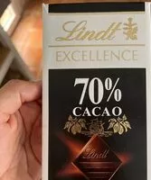 Mängden socker i Lindt excellence 70% cacao noir intense
