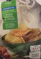 Mängden socker i 4 Cheese & Red Onion Crisps (Reduced Fat)