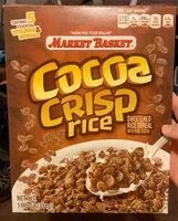 Mängden socker i Sweetened cocoa crisp rice cereal