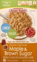Mängden socker i Maple and brown sugar instant oatmeal