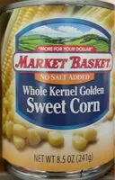 Mängden socker i Whole kernel golden sweet corn