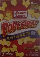 Mängden socker i Popcorn Movie Theater Butter