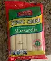 Mängden socker i Mozzarella String Cheese