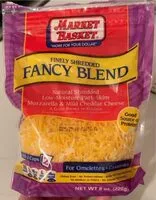 Mängden socker i Finely Shredded Fancy Blend Cheese