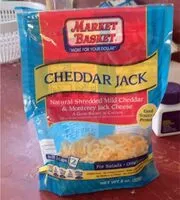 Mängden socker i Cheddar Jack Natural Shredded Cheese