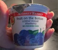 Mängden socker i Fruit on the bottom lowfat yogurt
