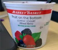 Mängden socker i Fruit on the bottom low fat yougurt