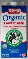 Mängden socker i Organic low-fat milk