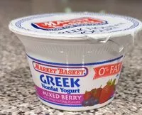Mängden socker i Greek Non-fat Yogurt Mixed berry