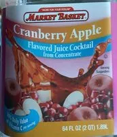 Mängden socker i Cranberry apple flavored juice cocktail from concentrate