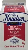 Mängden socker i Knudsen heavy whipping cream