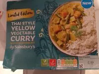 Mängden socker i Thai style yellow vegetable curry with sticky jasmine rice