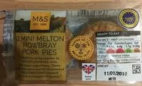 Mängden socker i 2 Mini Melton Mowbray Pork Pies