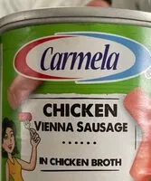 Mängden socker i Carmela Chicken Vienna Sausage