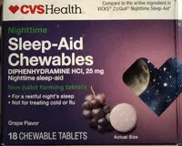 Mängden socker i Sleep-Aid Chewables
