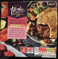 Mängden socker i Steak Chilli Con Carne Pie