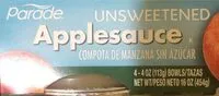 Mängden socker i Parade Unsweetened Applesauce