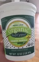 Mängden socker i Organic low fat yogurt - French vanilla