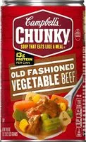 Mängden socker i Chunky Old Fashioned Vegetable Beef