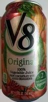 Mängden socker i Original 100% Vegetable Juice - V8 - 11.5 FL Oz (340 ML)