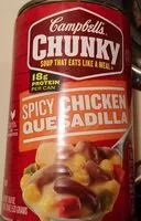 Mängden socker i Chunky soup spicy chicken quesadilla