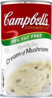 Mängden socker i Campbell's condensed soup free family size cream of mushroom
