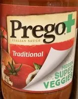 Mängden socker i Prego Traditional Hidden Super Veggies