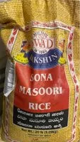 Mängden socker i Sona-Masoori Rice 20 LB
