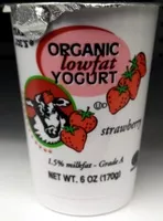 Mängden socker i Organic lowfat yogurt
