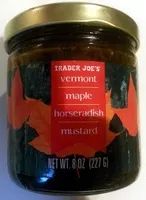 Mängden socker i Vermont Maple Horseradish Mustard