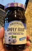 Mängden socker i Simply fruit blueberry spreadable fruit