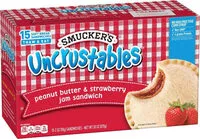 Mängden socker i Peanut butter & strawberry jam sandwich