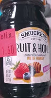 Mängden socker i Fruit & honey triple berry fruit spread with honey