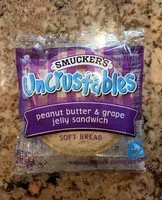 Mängden socker i Peanut butter & grape jelly sandwich soft bread
