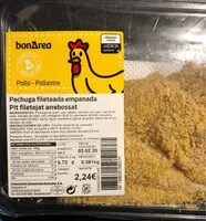 Mängden socker i Pechuga fileteada empanada