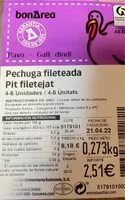 Mängden socker i Pechuga filetada