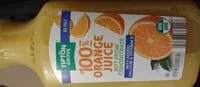 Mängden socker i 100 percent orange juice not from concentrate