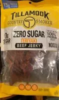 Mängden socker i Zero sugar teriyaki beef  jerky
