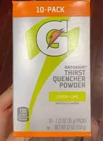 Mängden socker i Lemon lime gatorade powder