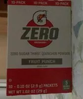 Mängden socker i Zero Sugar Thirst Quencher Powder Fruit Punch