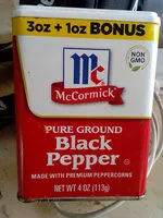 Mängden socker i Ground black pepper
