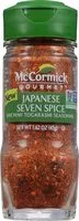 Mängden socker i Mccormick gourmet japanese spice seasoning