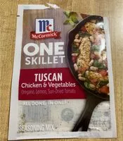 Mängden socker i One skillet Tuscan Chicken & Vegetables seasoning pack