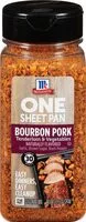 Mängden socker i One sheet pan bourbon pork seasoning naturally flavored