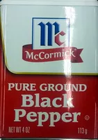 Mängden socker i Black pepper