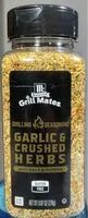 Mängden socker i Grill Mates Garlic and Crushed Herbs w Salt and Pepper