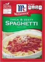 Mängden socker i Thick and zesty spaghetti sauce mix
