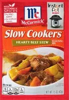 Mängden socker i Mccormick slow cookers hearty beef stew seasoning mix